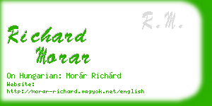 richard morar business card